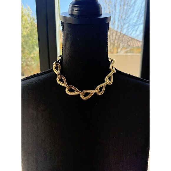 Vintage Givenchy Designer Gold-Tone Chain Link Necklace, 17” - Picture 2 of 8